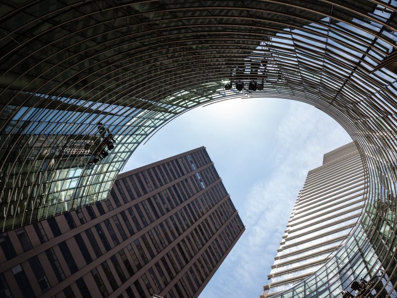 NEW YORK, USA - Jun 01, 2014: Manhattan modern architecture. Manhattan is the most densely populated of the five boroughs of New York City